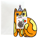 Cat w/ Mini Card