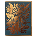 Copper Foliage Foil Stamped