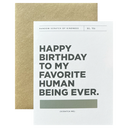 Favorite Human Birthday Scratch Off