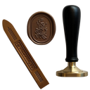 Antique Brass Wax Stamp Fig.8