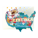 Greeting From Nebraska with Stamp
