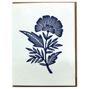 Indigo Flower Block Printed