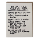 Things I Love Mom List