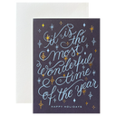 Most Wonderful Time Gold Foil Sparkle