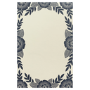 Navy Floral Border Notepad