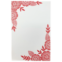 Red Floral Notepad