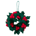 Felt Holly Mini Wreath