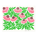 Garden Risograph Echinacea