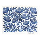 Garden Risograph Navy Echinacea