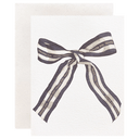 Navy Striped Bow Card