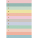 Numbered Color Block Memo