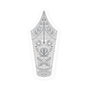 Silver Pen Nib Sticker
