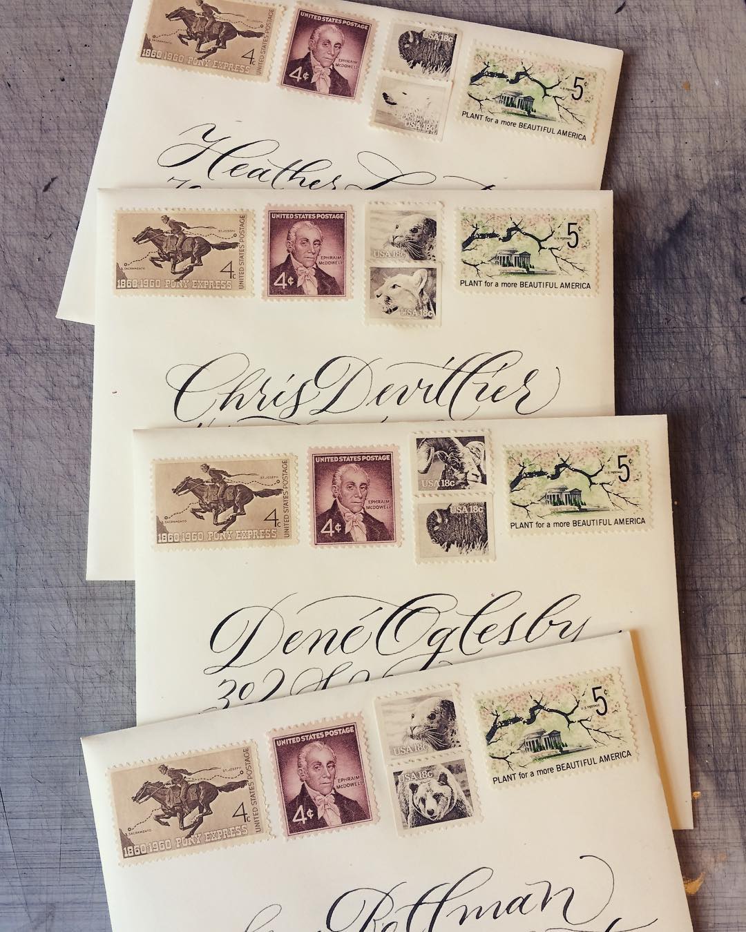 How to Use Vintage Stamps for Wedding Invitations - Fine Day Press